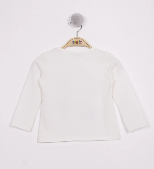Toontoy Kız Çocuk Papatya Vazo Baskılı T-Shirt ürün görseli 1