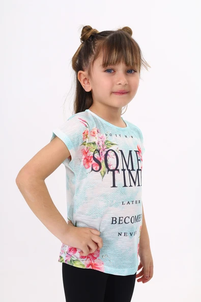 Toontoy Kız Çocuk Sometimes Baskılı Tişört - Resim 12