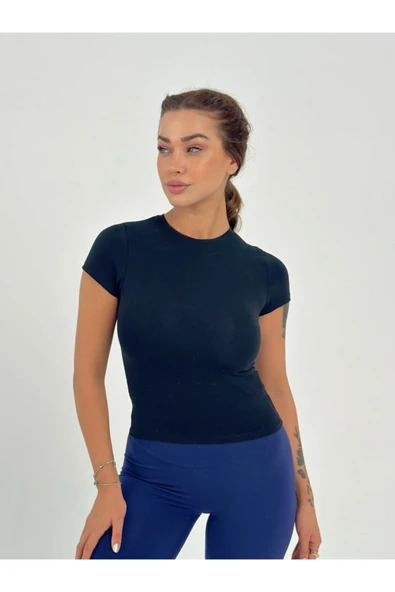 Fitted/vücuda Oturan Crop T-shirt - Resim 4