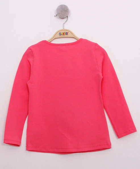 Toontoy Kız Çocuk Pullu Uğur Böceği Nakışlı T-Shirt ürün görseli 1