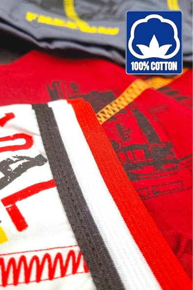 Erkek Çocuk %100 Pamuklu 12'li Boxer - Resim 5