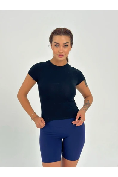 Fitted/vücuda Oturan Crop T-shirt - Resim 5