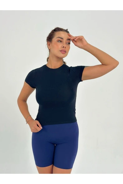 Fitted/vücuda Oturan Crop T-shirt - Resim 2
