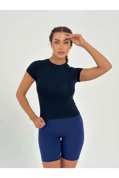 Fitted/vücuda Oturan Crop T-shirt - Resim 6