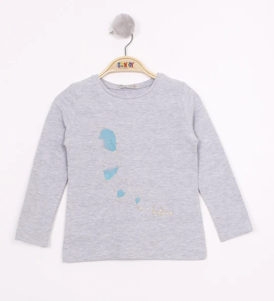 Toontoy Kız Çocuk Balon Baskılı T-Shirt ürün görseli 1