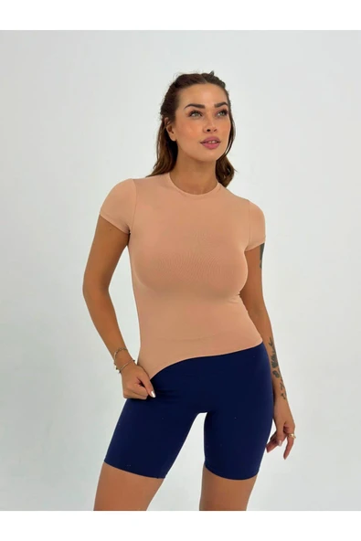 Fitted/vücuda Oturan Crop T-shirt - Resim 12