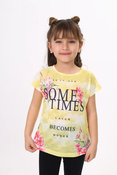 Toontoy Kız Çocuk Sometimes Baskılı Tişört ürün görseli 1