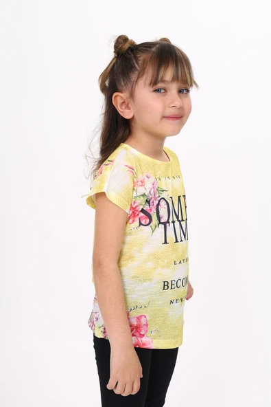 Toontoy Kız Çocuk Sometimes Baskılı Tişört - Resim 3