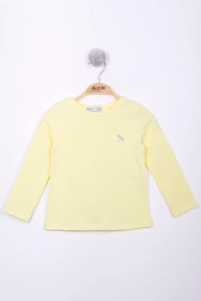 Toontoy Kız Çocuk Göğsü Nakışlı T-Shirt ürün görseli 1