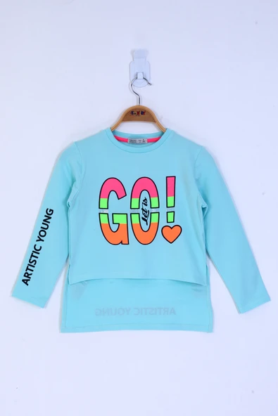 Toontoy Kız Çocuk Letis Go Baskılı Tişört ürün görseli 1