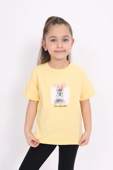 Toontoy Kız Çocuk Baskılı Tişört - Resim 8