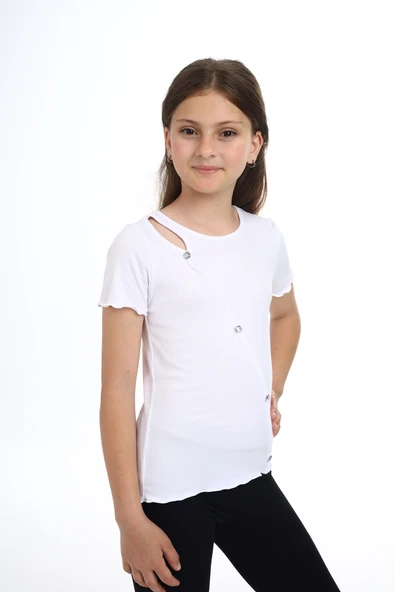 Toontoy Kız Çocuk Okul Tişört - Resim 3