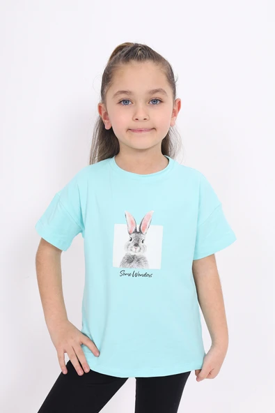 Toontoy Kız Çocuk Baskılı Tişört - Resim 7