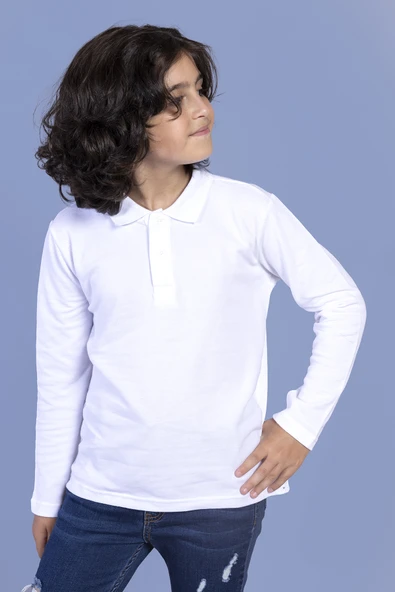 Toontoy Unisex Çocuk Polo Yaka Düğmeli Kısa Kollu Tişört ürün görseli 1