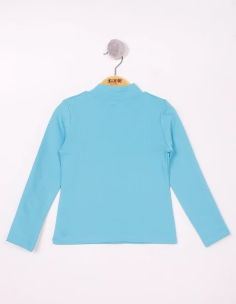 Toontoy Kız Çocuk Regular Fit Dik Yaka Nakış Baskılı Sweatshirt - Ribana ürün görseli 1