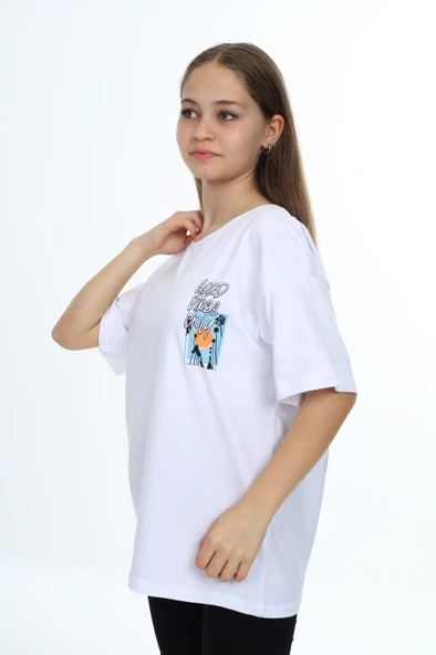Toontoy Kız Çocuk Baskılı Tişört - Resim 11