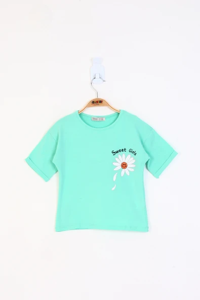 Toontoy Kız Çocuk Baskılı Tişört - Resim 8