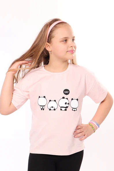 Toontoy Kız Çocuk Baskılı Tişört ürün görseli 1