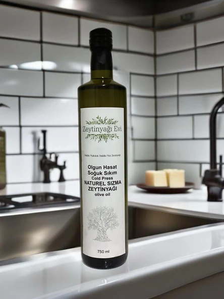 Naturel Sızma Soğuk Sıkım Olgun Hasat Mut Zeytinyağı Cam Şişe 750 ML ürün görseli 1