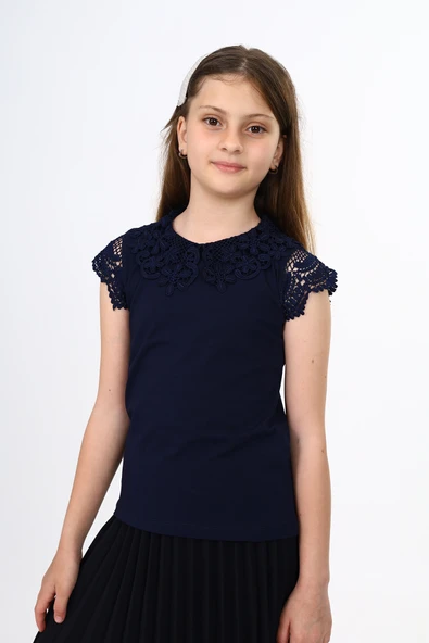 Toontoy Kız Çocuk Okul Tişört - Resim 5