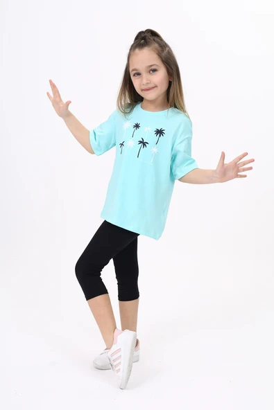 Toontoy Kız Çocuk Baskılı Tişört - Resim 6