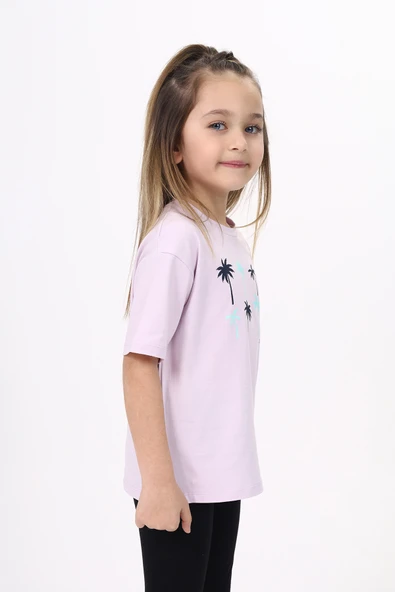 Toontoy Kız Çocuk Baskılı Tişört - Resim 4