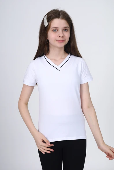 Toontoy Kız Çocuk Okul Tişört - Resim 9