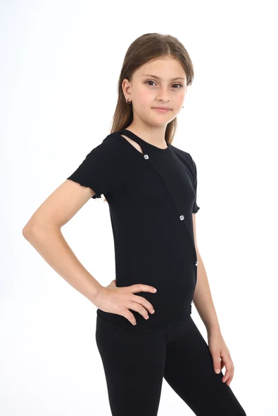 Toontoy Kız Çocuk Okul Tişört - Resim 7