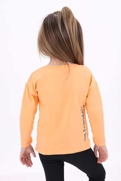 Toontoy Kız Çocuk Baskılı Tişört - Resim 4