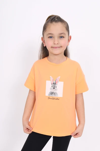 Toontoy Kız Çocuk Baskılı Tişört ürün görseli 1