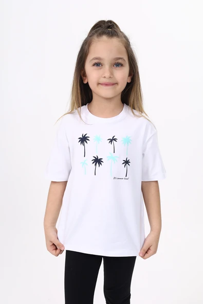 Toontoy Kız Çocuk Baskılı Tişört - Resim 10