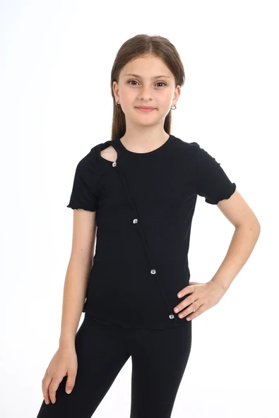 Toontoy Kız Çocuk Okul Tişört - Resim 6