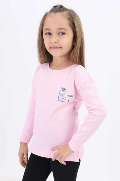 Toontoy Kız Çocuk Baskılı Tişört - Resim 7