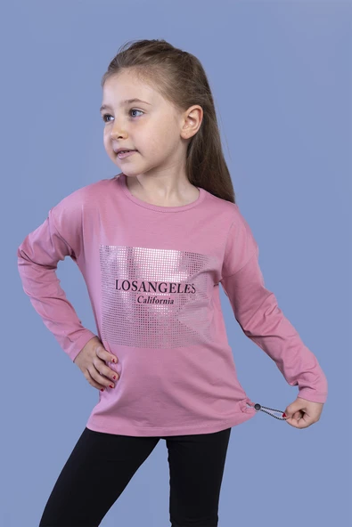 Toontoy Kız Çocuk  Losangeles Baskılı Tişört ürün görseli 1