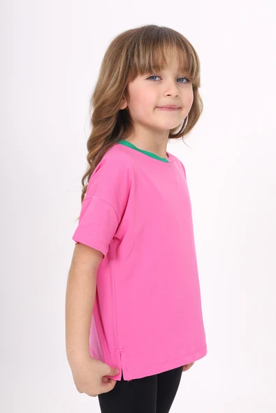 Toontoy Kız Çocuk Baskılı Tişört - Resim 3