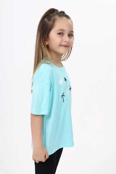 Toontoy Kız Çocuk Baskılı Tişört - Resim 8