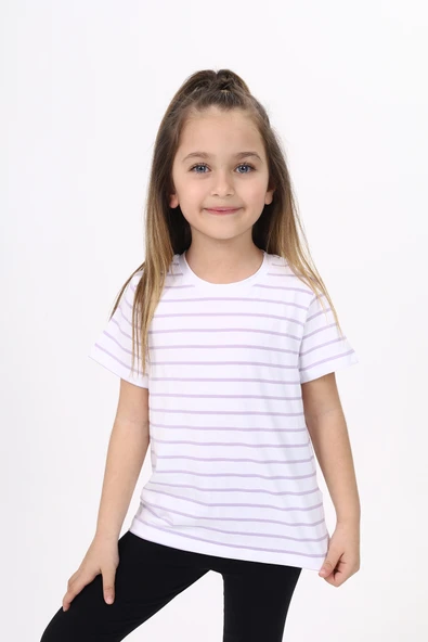 Toontoy Unisex Çocuk Çizgili Tişört ürün görseli 1