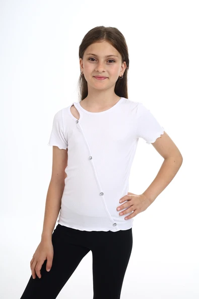 Toontoy Kız Çocuk Okul Tişört - Resim 2