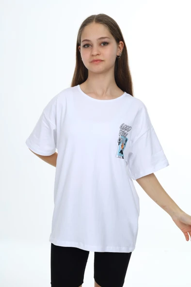 Toontoy Kız Çocuk Baskılı Tişört - Resim 9