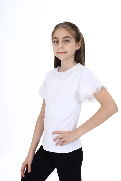 Toontoy Kız Çocuk Okul Tişört - Resim 5