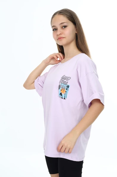 Toontoy Kız Çocuk Baskılı Tişört - Resim 6