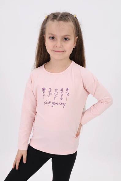 Toontoy Kız Çocuk Baskılı Tişört ürün görseli 1