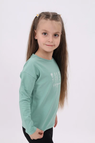 Toontoy Kız Çocuk Baskılı Tişört - Resim 4