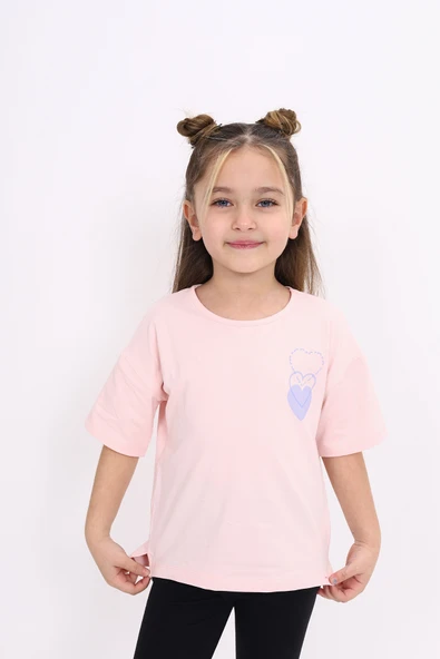 Toontoy Kız Çocuk Baskılı Tişört - Resim 11