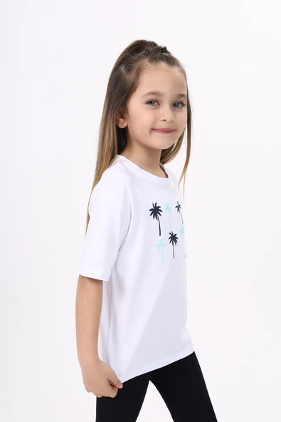 Toontoy Kız Çocuk Baskılı Tişört - Resim 12