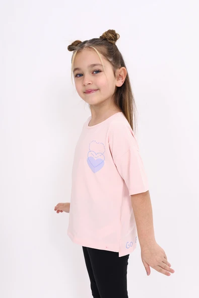 Toontoy Kız Çocuk Baskılı Tişört - Resim 12