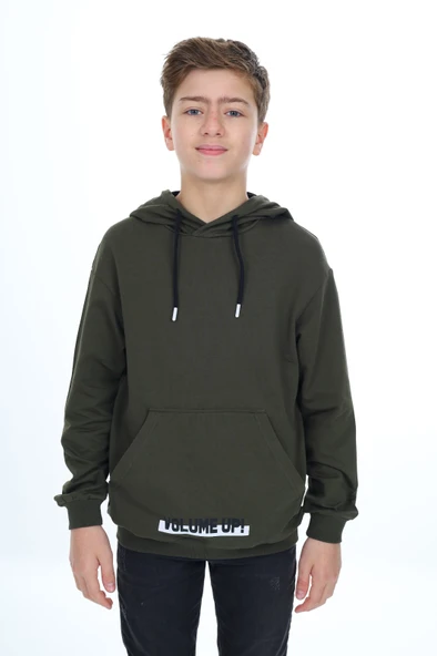 Toontoy Erkek Çocuk Oversize Kapüşonlu Cepli Baskılı Sweatshirt - 2 İplik ürün görseli 1