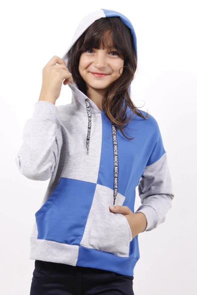 Toontoy Kız Çocuk Cepli Sweathirt ürün görseli 1