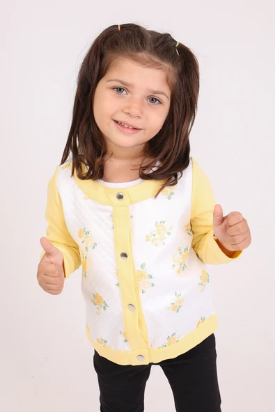 Toontoy Kız Bebek Hırka Çiçek Baskılı ürün görseli 1
