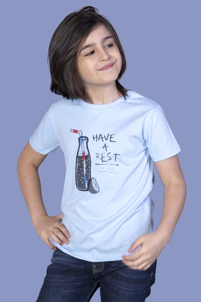 Erkek Çocuk Cola Baskılı Tişört - Resim 6